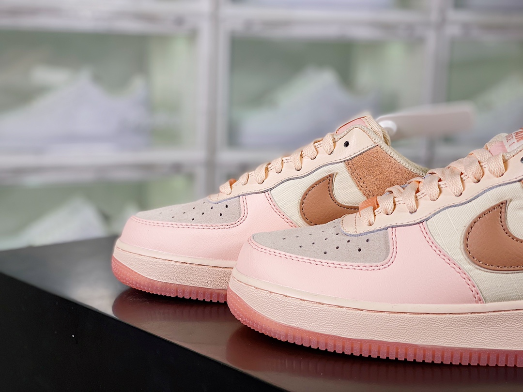 Nike Wmns Air Force 1′ 07 Low Premium”Washed Coral”插图4