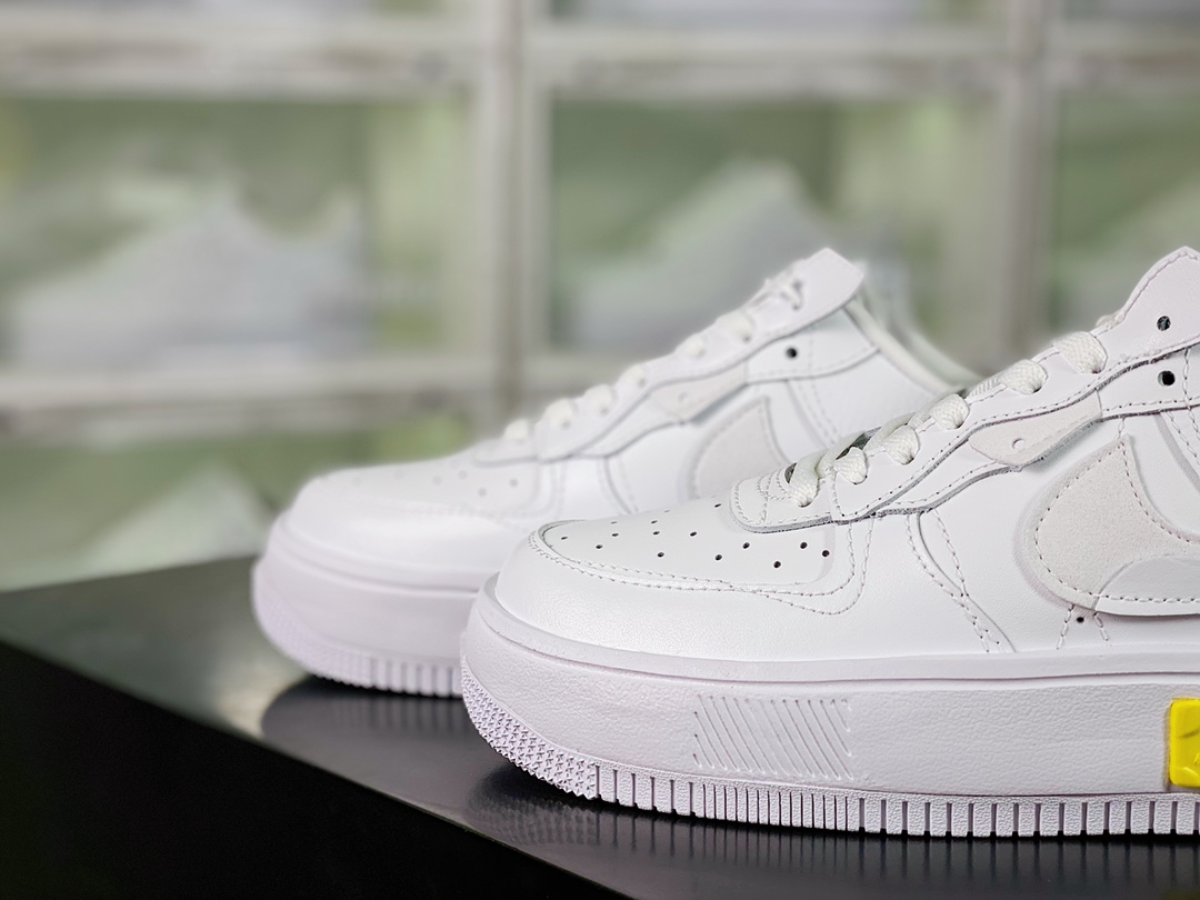 Nike Wmns Air Force 1 Fontanka”White/Yellow” “Leather white yellow”插图4