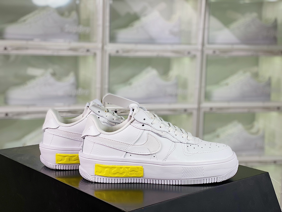 Nike Wmns Air Force 1 Fontanka”White/Yellow” “Leather white yellow”插图