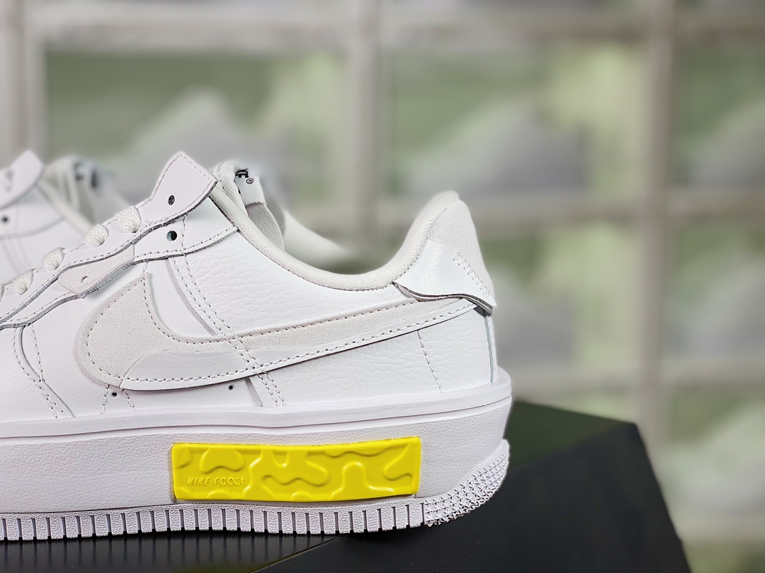 Nike Wmns Air Force 1 Fontanka”White/Yellow” “Leather white yellow”插图5