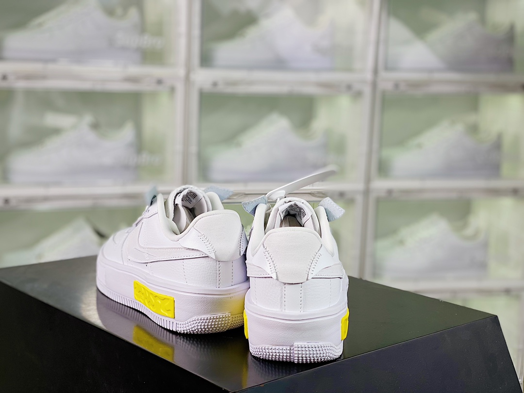 Nike Wmns Air Force 1 Fontanka”White/Yellow” “Leather white yellow”插图2