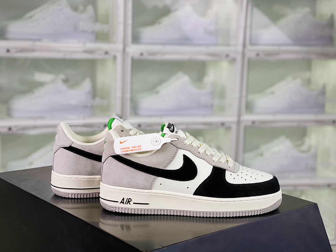 Nike Air Force 1’07″White/Black”Black and white panda skate shoes插图