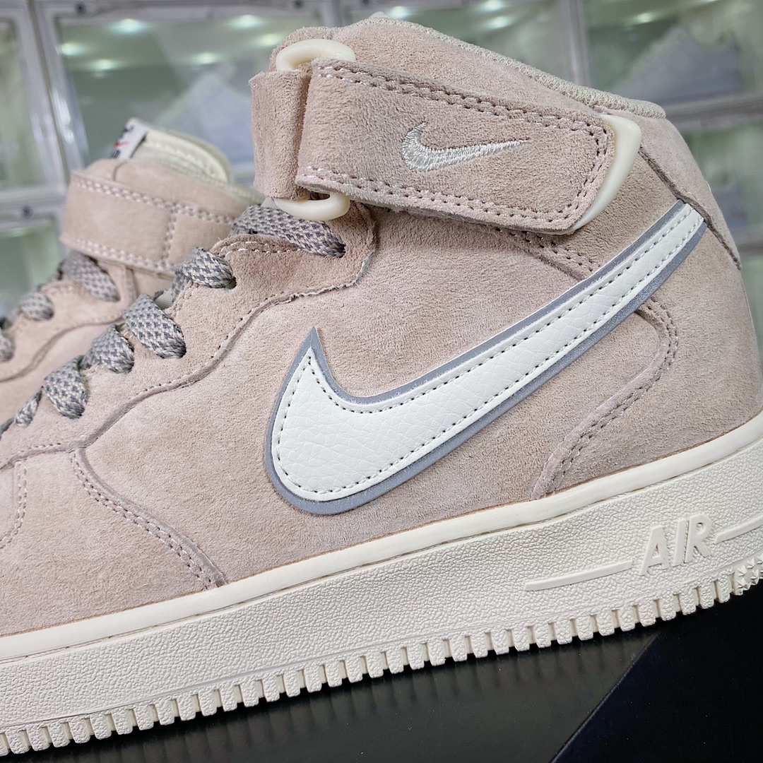 Nike Air Force 1´07 Mid Suede”Beige/Grey/Orange”插图5