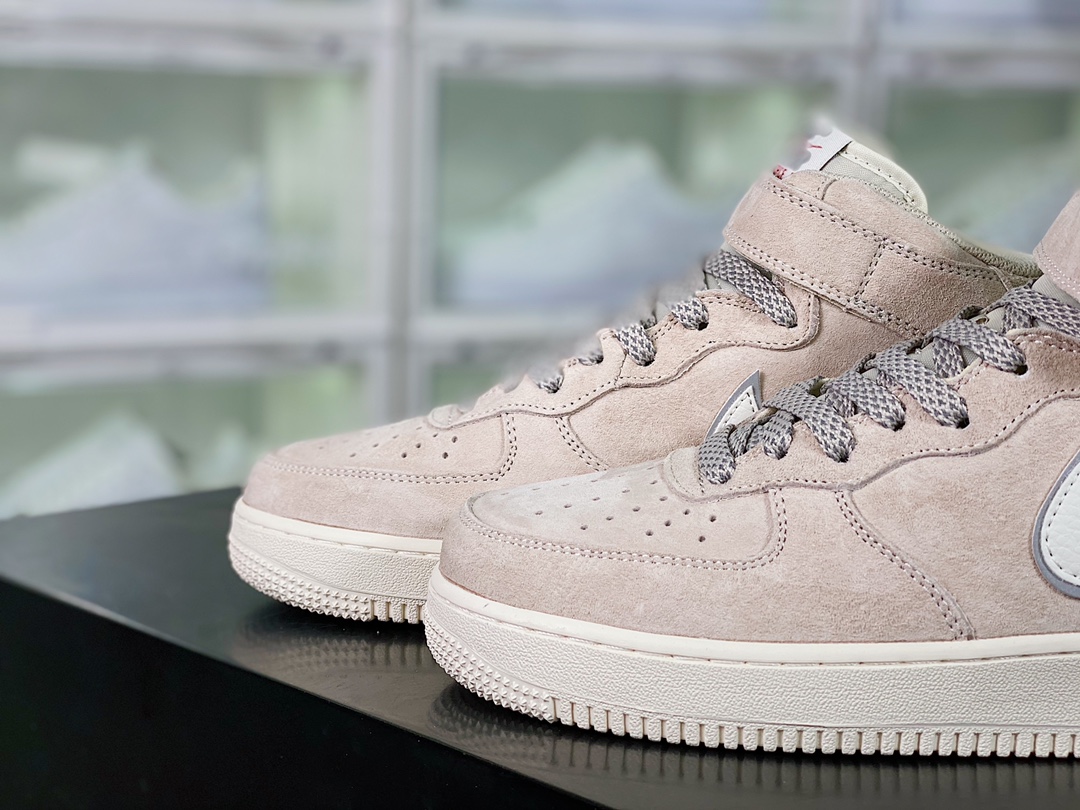 Nike Air Force 1´07 Mid Suede”Beige/Grey/Orange”插图4