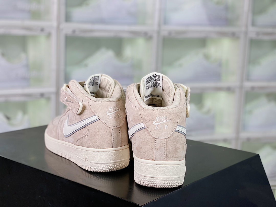 Nike Air Force 1´07 Mid Suede”Beige/Grey/Orange”插图2