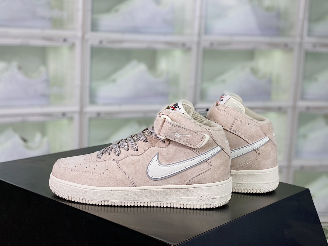 Nike Air Force 1´07 Mid Suede”Beige/Grey/Orange”插图1