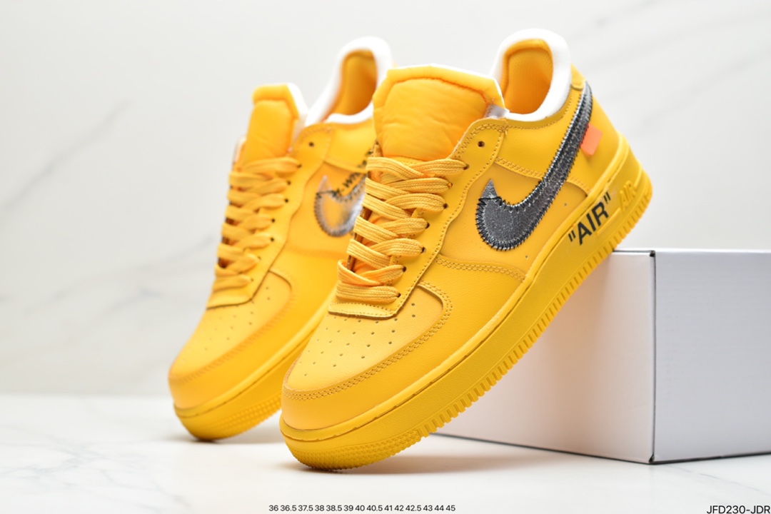 Off-white X Nike Air Force 1 “University Gold” OW插图3