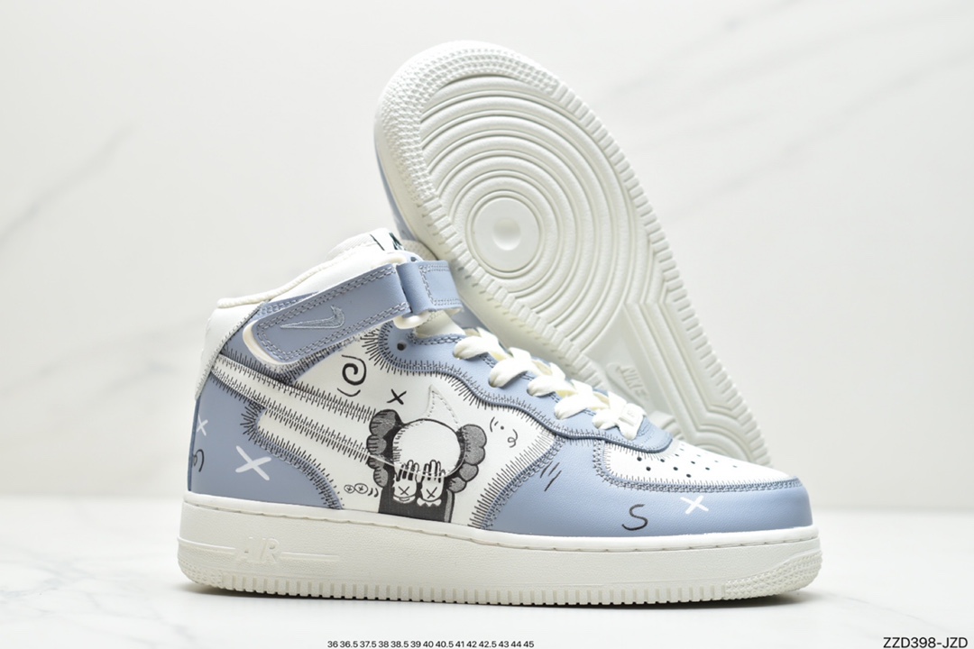 Nike kaws x Air Force 1 Mid co branded custom original last original paperboard插图4