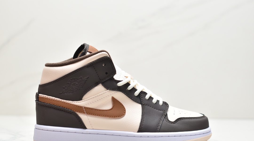 Air jordan 1 Mid mid top Vintage basketball shoe Beige缩略图