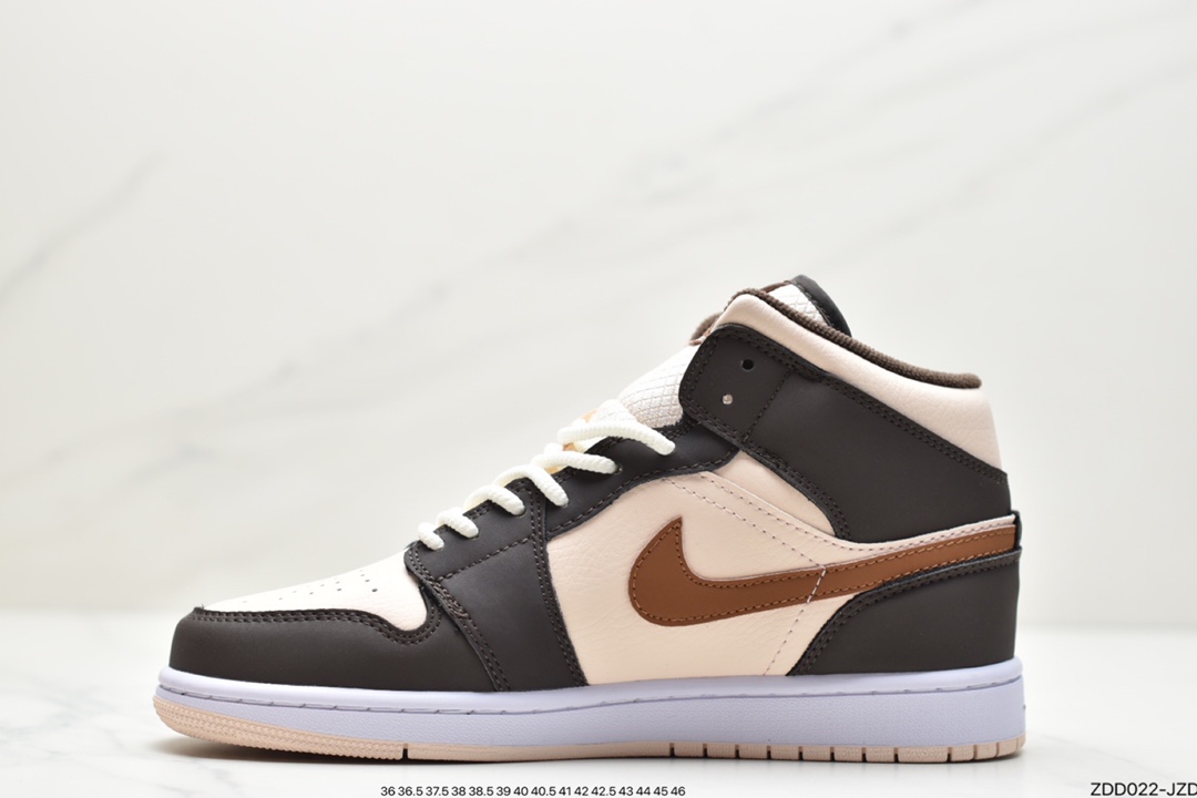 Air jordan 1 Mid mid top Vintage basketball shoe Beige插图2