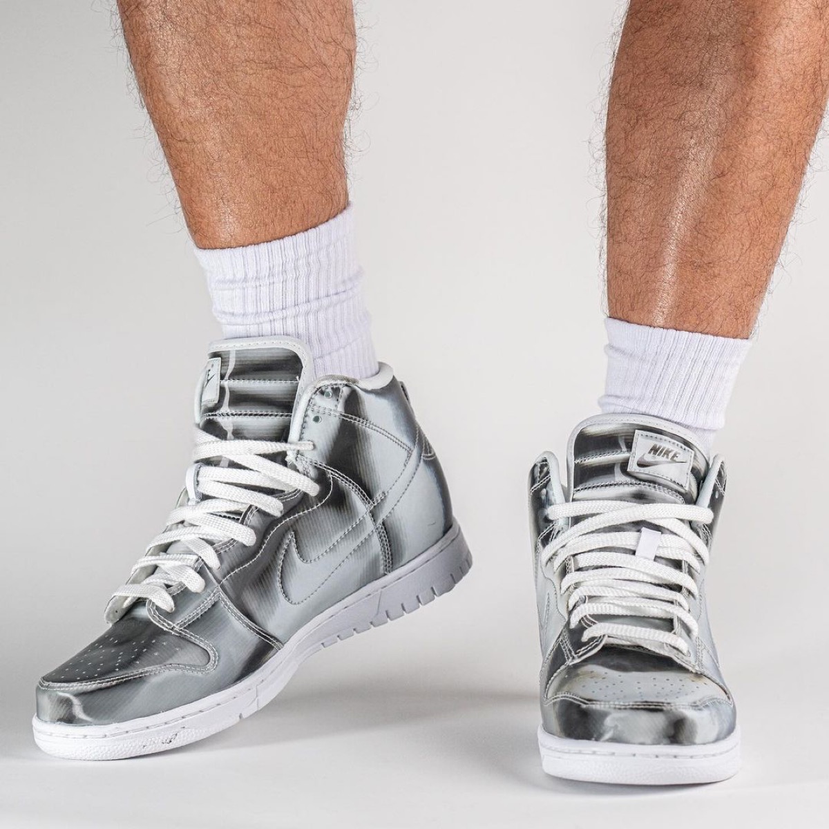 Metallic clot x Nike Dunk High “silver metallic” dunk collection插图2