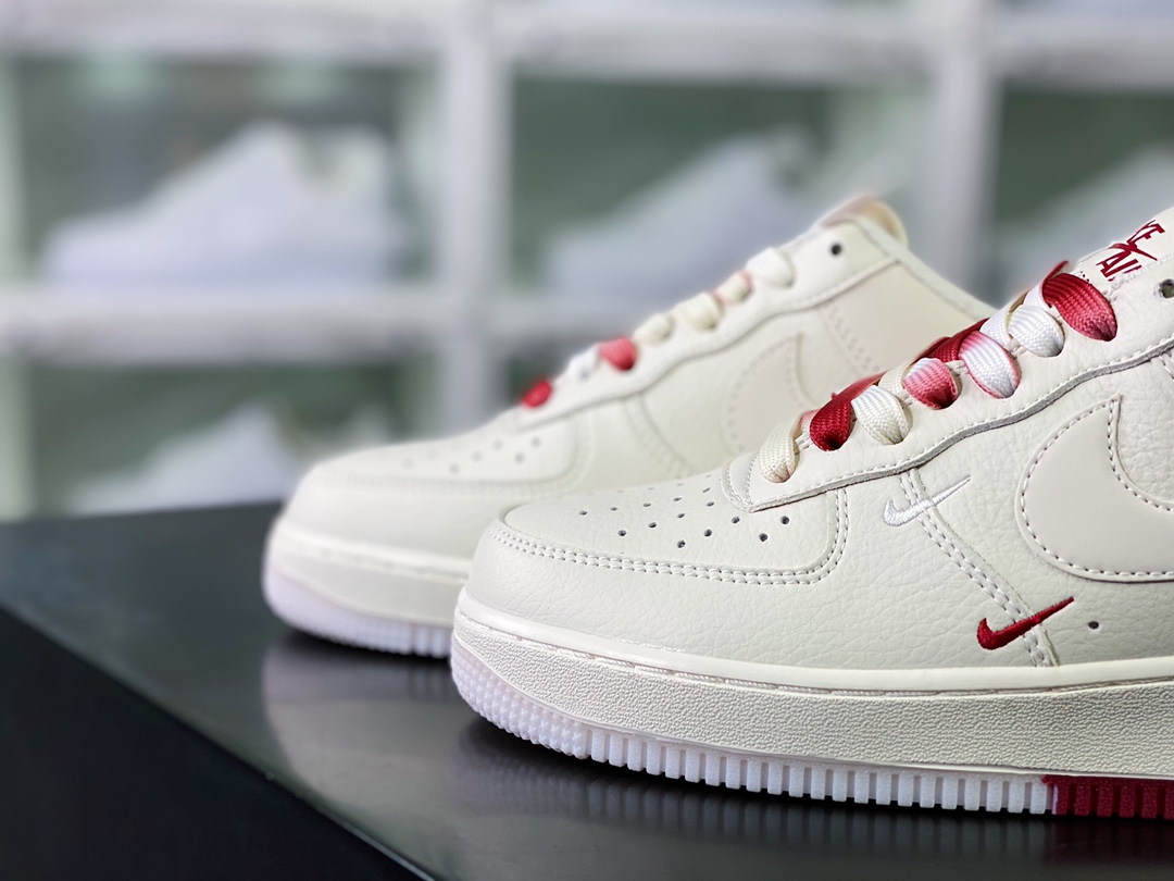 Nike Air Force 1’07 Low QS”White/Wine Red”插图4