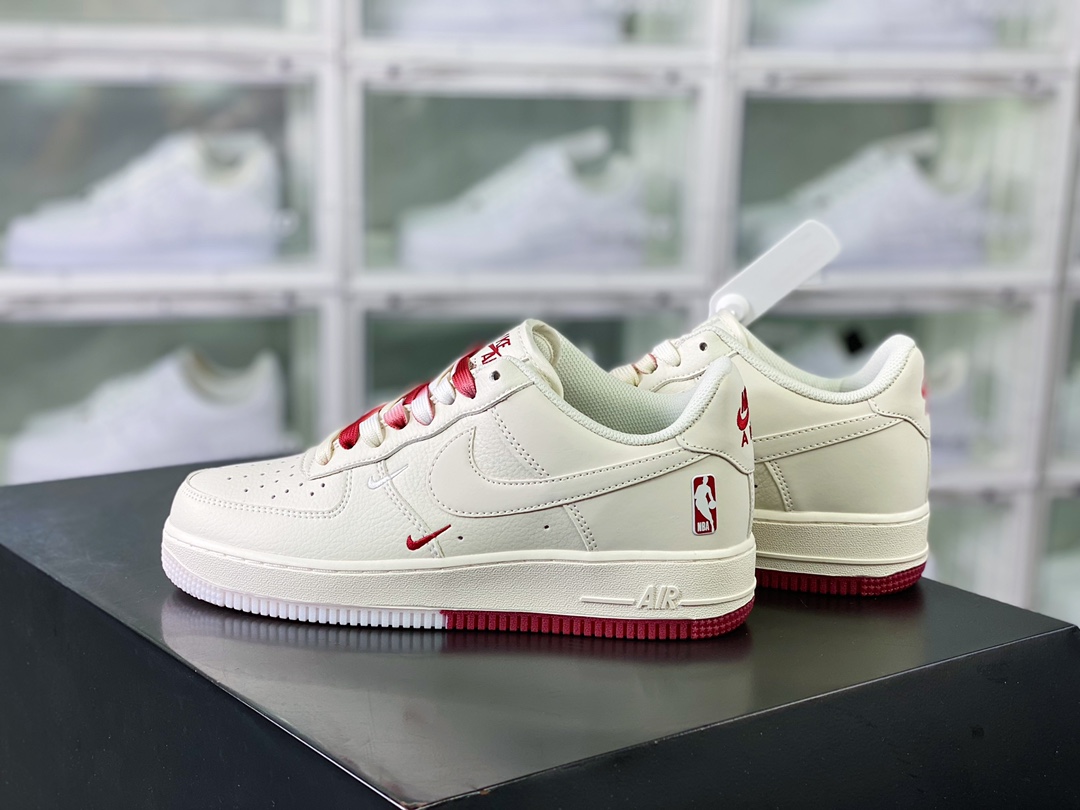 Nike Air Force 1’07 Low QS”White/Wine Red”插图1
