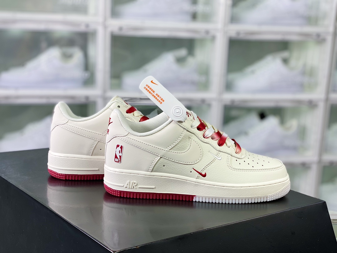 Nike Air Force 1’07 Low QS”White/Wine Red”插图