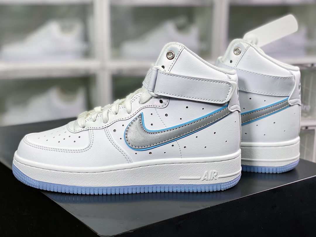 Air Force 1’07 High “White/Silver” Classic High Top Versatile Casual Sneakers插图1