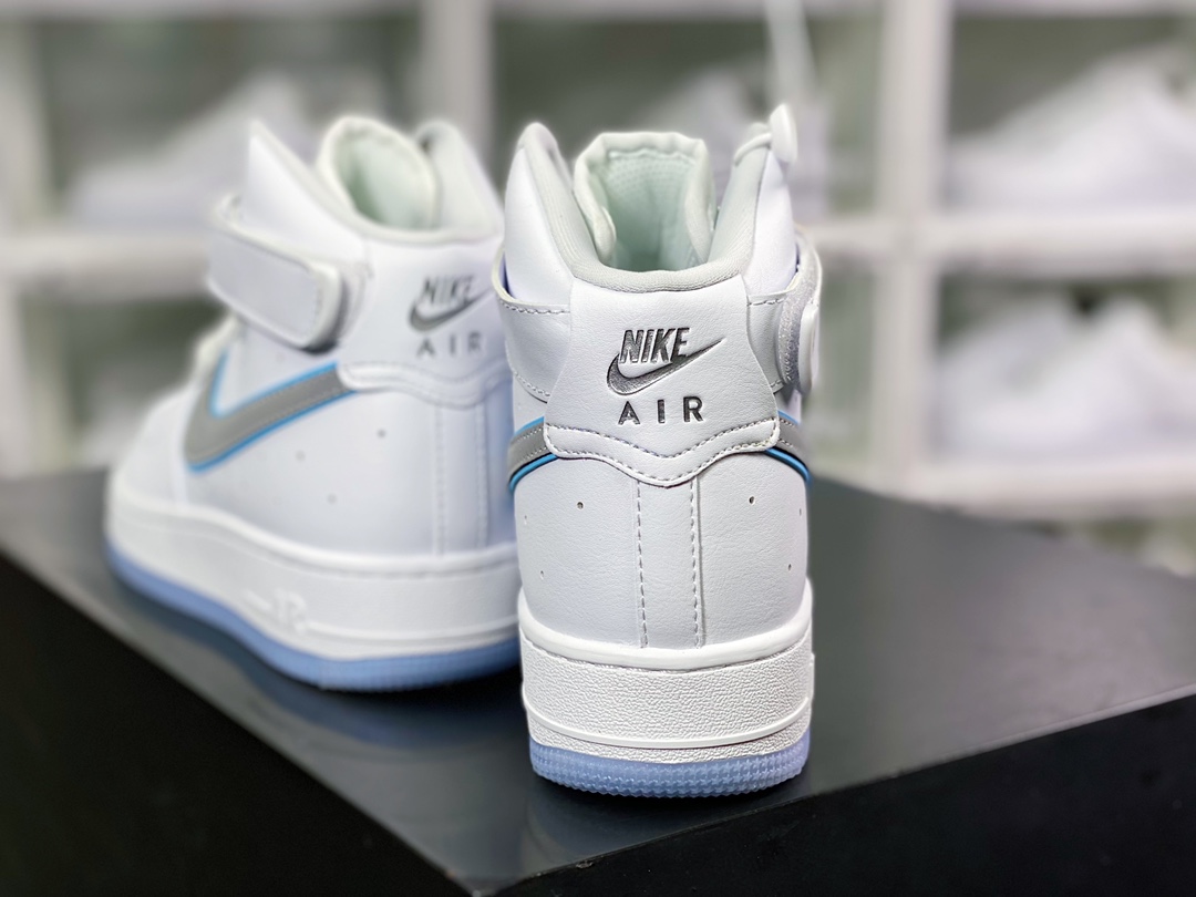 Air Force 1’07 High “White/Silver” Classic High Top Versatile Casual Sneakers插图2