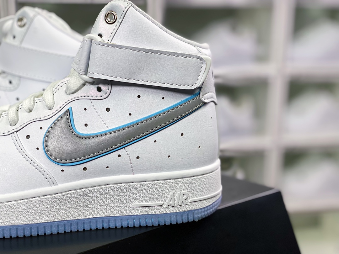 Air Force 1’07 High “White/Silver” Classic High Top Versatile Casual Sneakers插图4