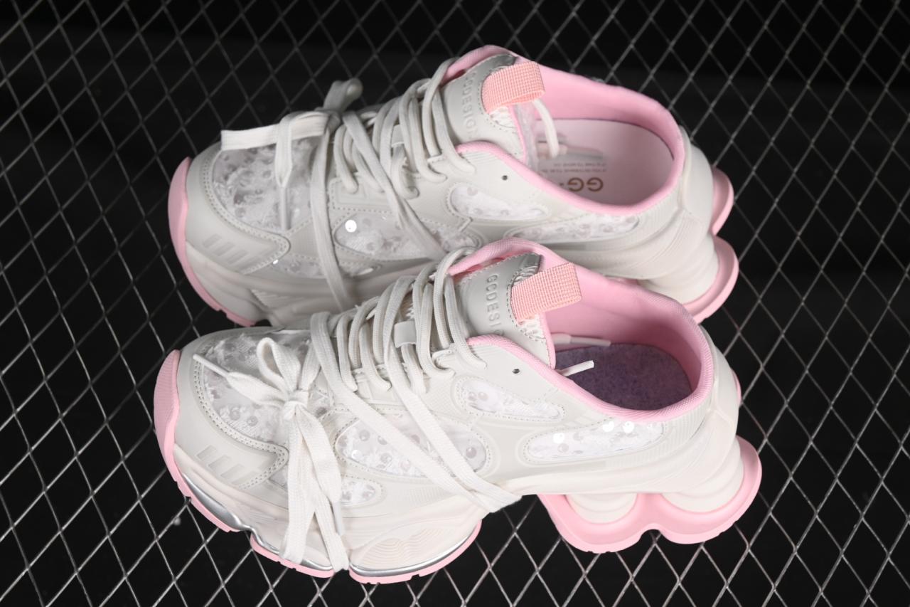 GG-CC Star Same Style Strap Hollow Dad Shoes G25U9910 Pink: A Y2K-Inspired Masterpiece of Comfort and Style插图3