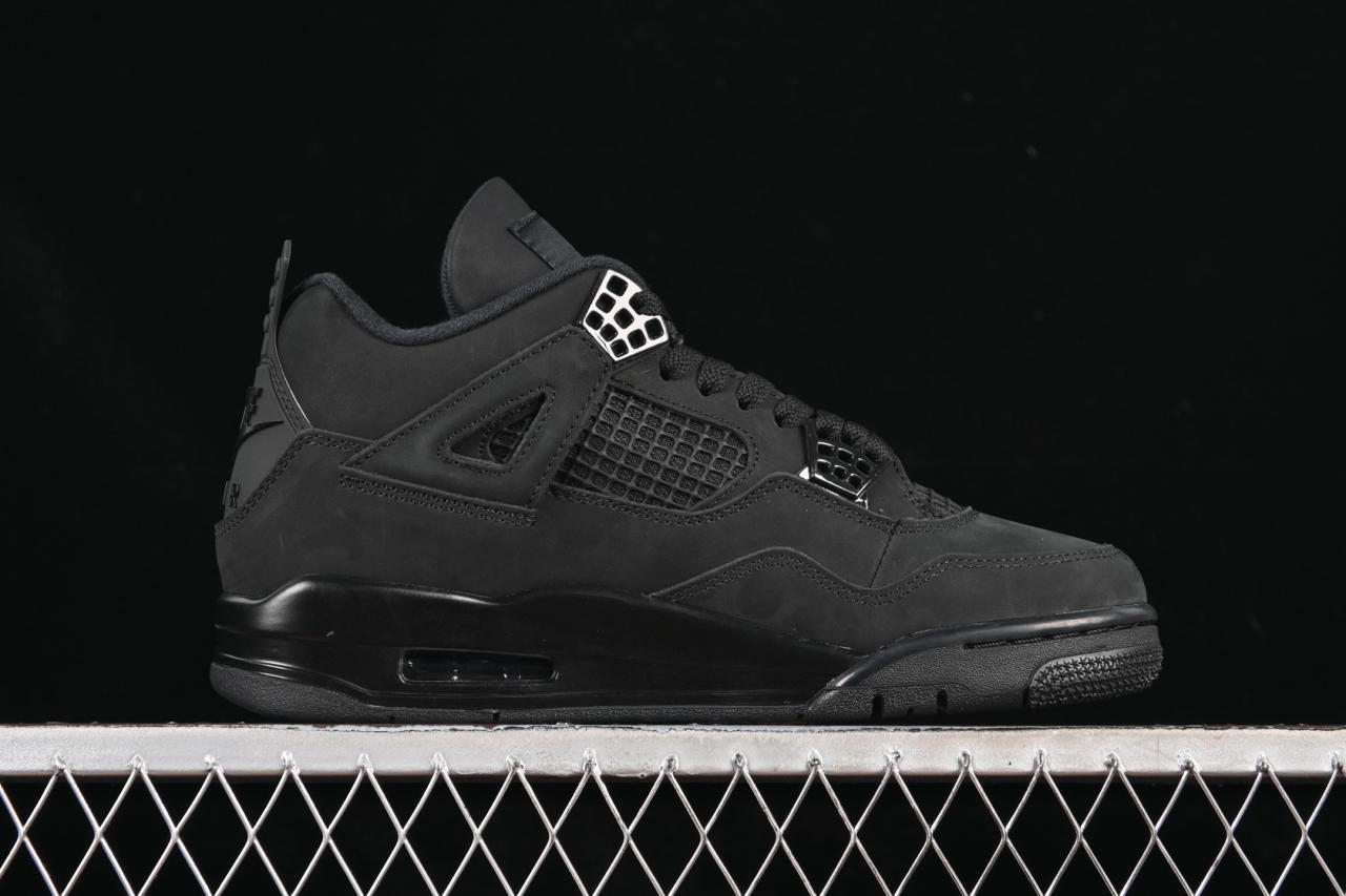 Air Jordan 4 Retro Black Cat Replica: Authentic Flyman Logo, Nike Air Heel Tag & Full Size Range插图1