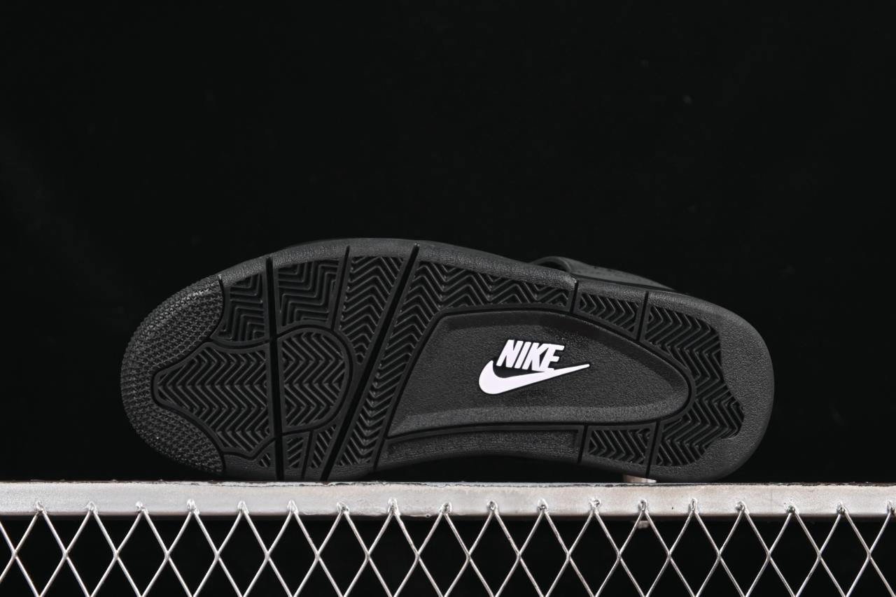 Air Jordan 4 Retro Black Cat Replica: Authentic Flyman Logo, Nike Air Heel Tag & Full Size Range插图2