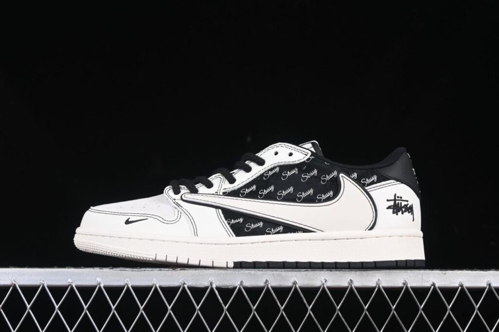 Travis Scott x Fragment x Air Jordan 1 Low OG SP: Reverse Swoosh, Premium Leather