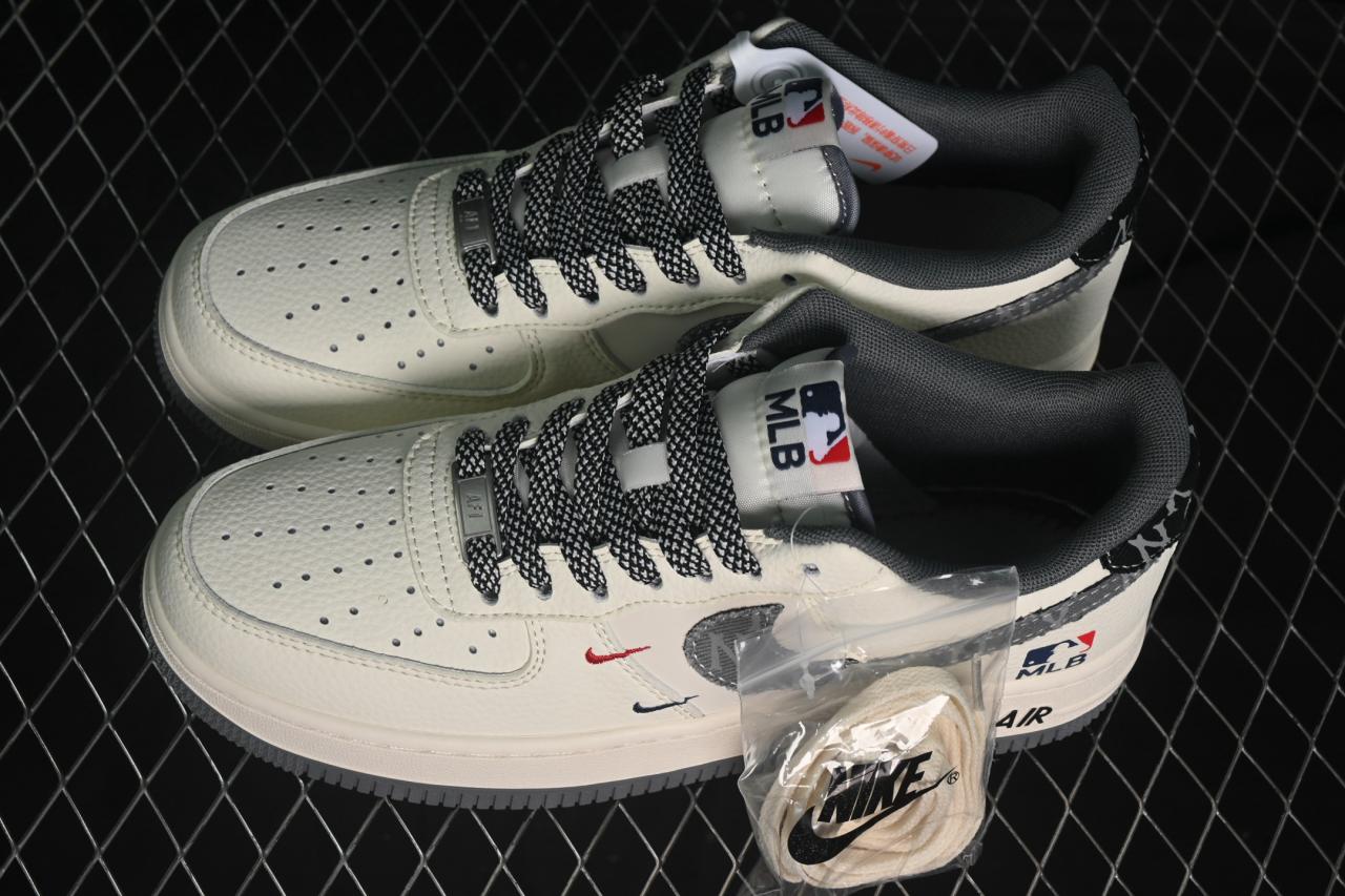 Nike Air Force 1’07 Low MLB: Red/Blue Swoosh Retro Sneakers QW5606-264插图3