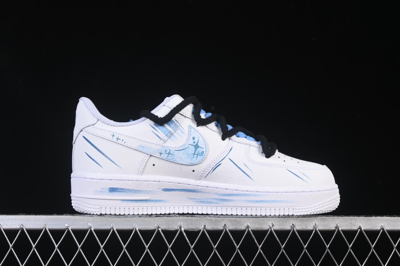 Nike Air Force 1 ’07 Low Pisces 219-320: Zodiac Custom Hand-Painted Sneakers with Charm插图1