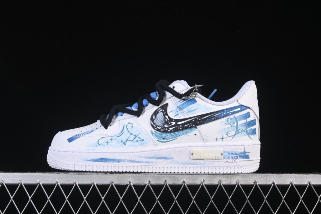 Nike Air Force 1 ’07 Low Pisces 219-320: Zodiac Custom Hand-Painted Sneakers with Charm缩略图