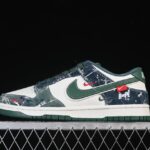 Nike SB Dunk Low x BAPE SC0601-465: White Army Green Limited Edition Custom Sneakers缩略图