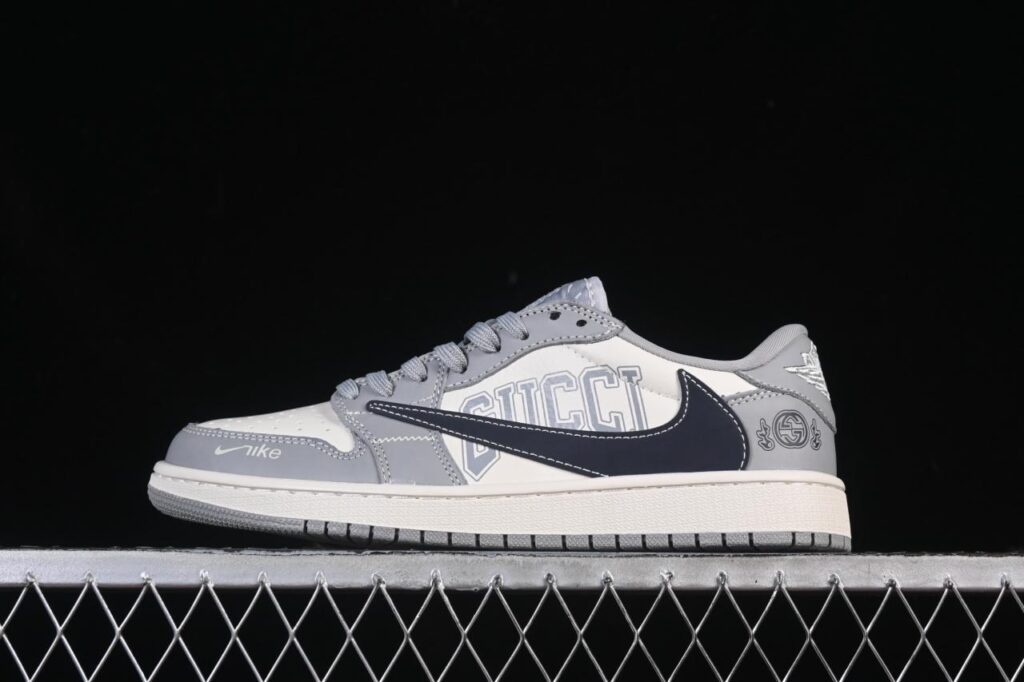 Travis Scott x Fragment x Air Jordan 1 Low OG SP LD2025-023: Retro Blue Hook Reverse