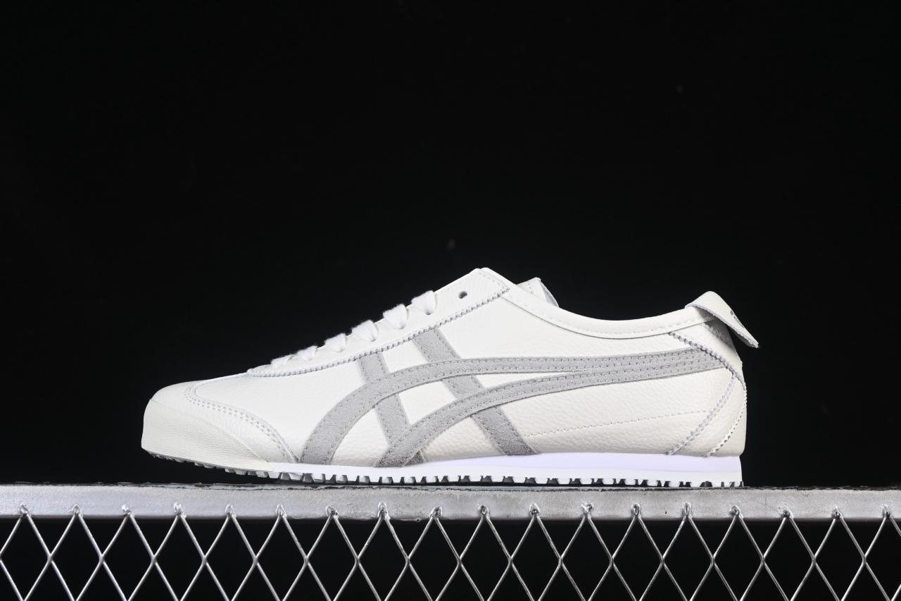Onitsuka Tiger Mexico 66 1183A942-101: White Red Retro Lifestyle Sneakers with Comfort