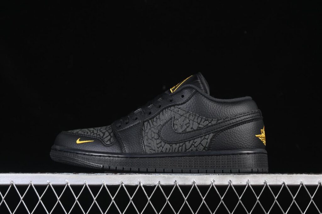 Air Jordan 1 Low “Elephant” IM6568-010 – Bold Safari Print & Warning Yellow Design