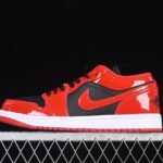 Air Jordan 1 Low HV4089-006 – Stylish Black Red Patent Leather Sneakers for Everyday Wear