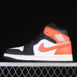 Air Jordan 1 Mid DQ8426-801 – Iconic Black White Orange Retro Sneaker for Everyday Style
