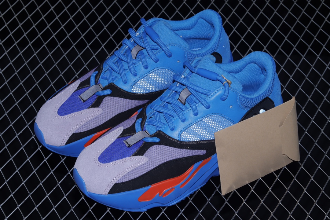Adidas Yeezy Boost 700 Hi-Res Blue HP6674: Premium Blue Black Purple Sneakers插图3