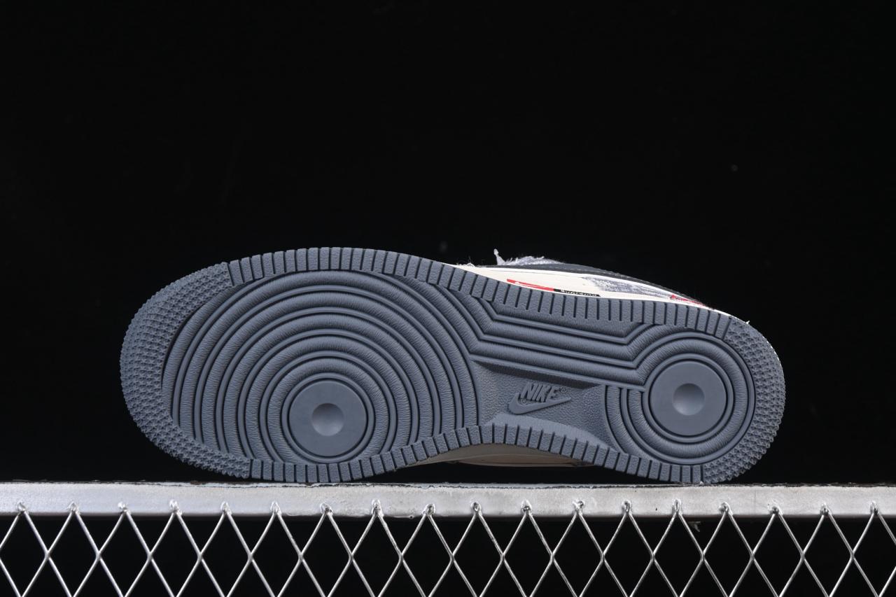 Dior x Nike Air Force 1 Low MZ9588-807: Pattern Beige Grey Red Collaboration Sneakers插图2