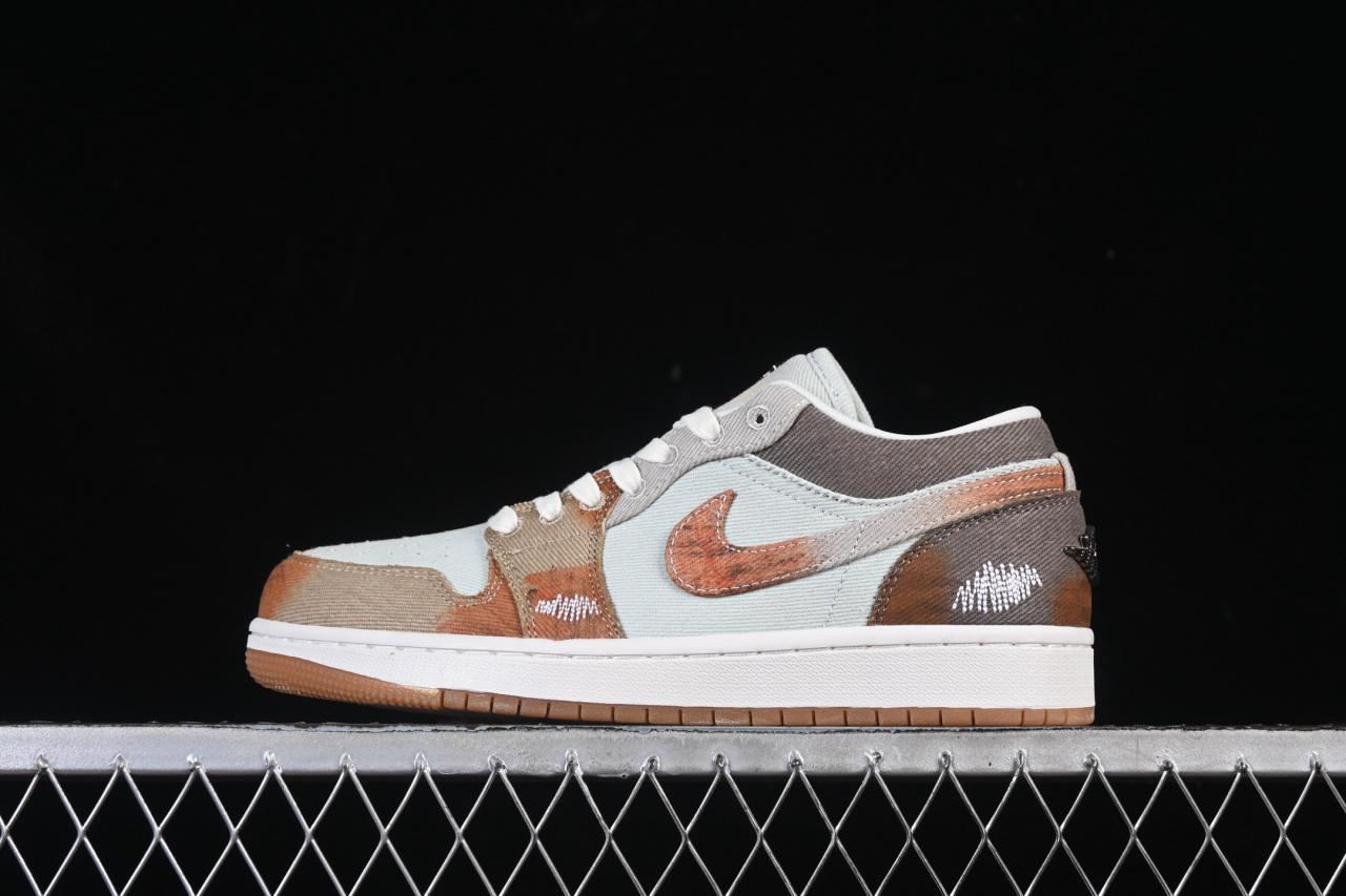 Air Jordan 1 Low SE Multi-Color Distressed IM6664-991: Vintage Canvas Sneakers with Splatter Design插图 Air Jordan 1 Low SE Multi-Color Distressed IM6664-991: Vintage Canvas Sneakers with Splatter Design插图