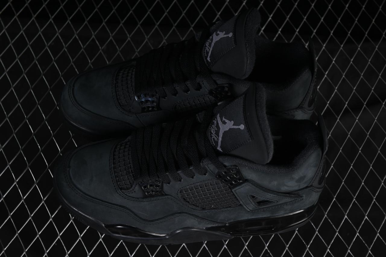 Air Jordan 4 Retro Black Cat FV5029-010: All-Black Premium Basketball Sneakers插图3 Air Jordan 4 Retro Black Cat FV5029-010: All-Black Premium Basketball Sneakers插图3