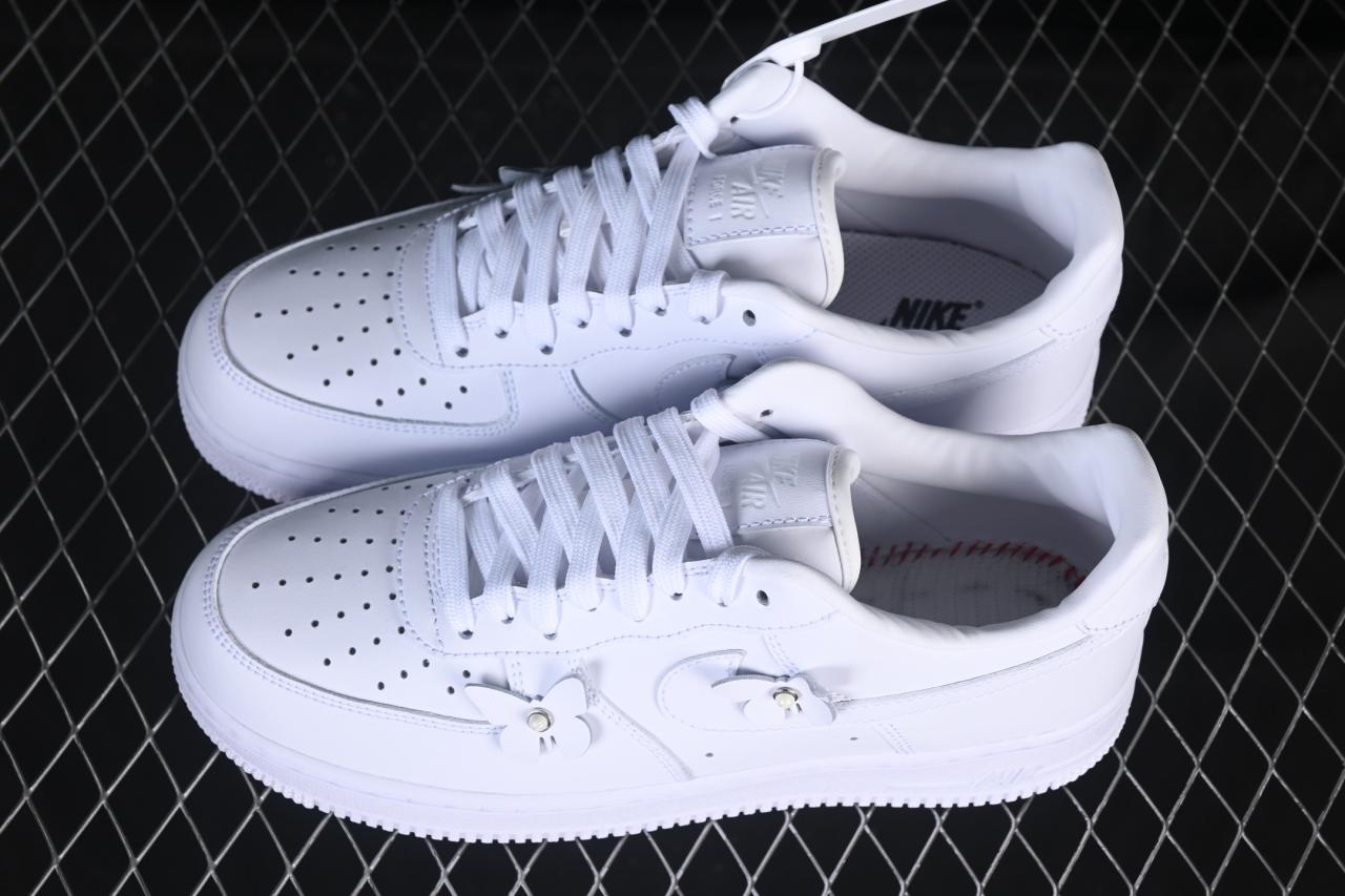 Nike Air Force 1 Low Butterfly Pendant IH4480-100: Custom Leather Sneakers插图3