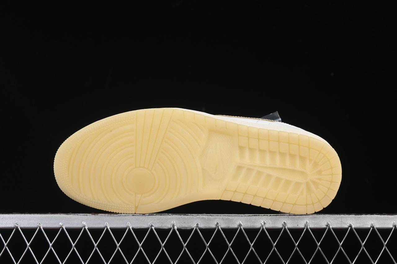 Air Jordan 1 Low Sail Gold HV5157-100: Retro Lifestyle Sneakers with Premium Comfort插图2