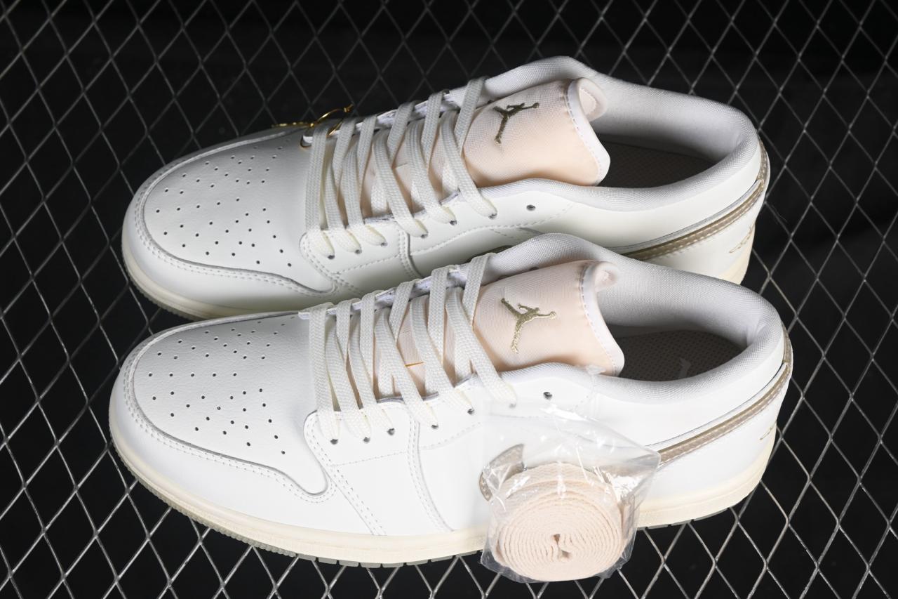 Air Jordan 1 Low Sail Gold HV5157-100: Retro Lifestyle Sneakers with Premium Comfort插图3