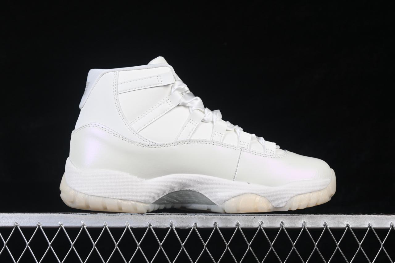 Air Jordan 11 Retro Pearl AR0715-110: White Patent Leather Basketball & Lifestyle Shoes插图1