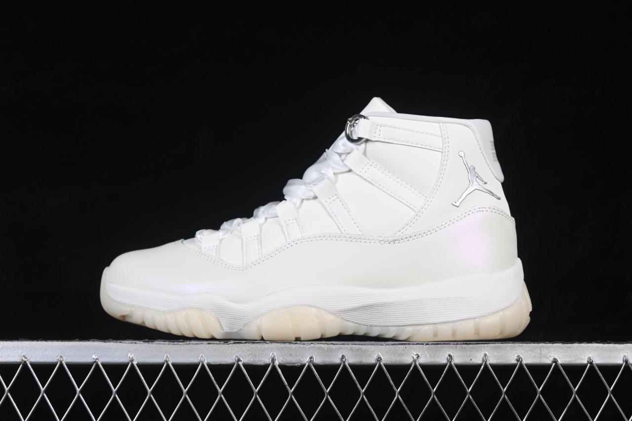 Air Jordan 11 Retro Pearl AR0715-110: White Patent Leather Basketball & Lifestyle Shoes