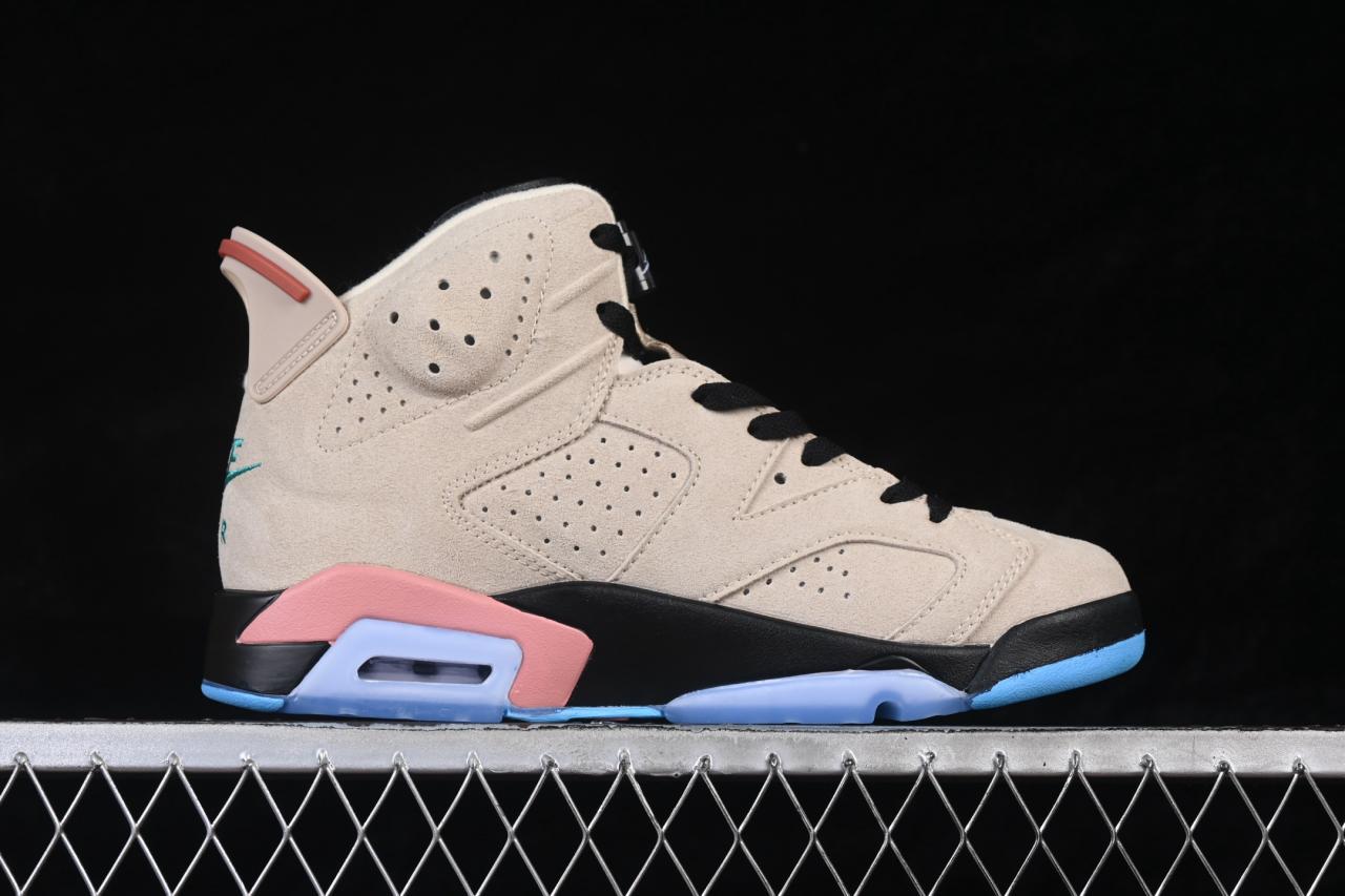 A Ma Maniére x Air Jordan 6 Retro Sail IF3103-100: Premium Khaki Collaboration Sneakers插图1