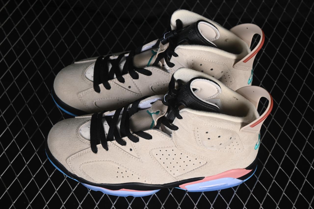 A Ma Maniére x Air Jordan 6 Retro Sail IF3103-100: Premium Khaki Collaboration Sneakers插图3